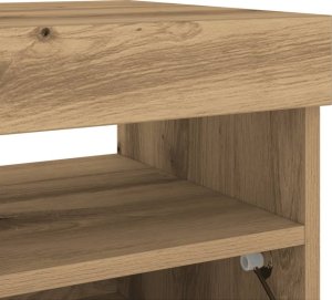 vidaXL Szafka pod TV z oświetleniem LED, dąb artisan, 80x35x40 cm 10