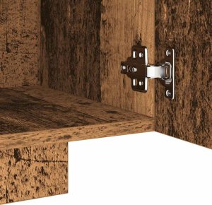 vidaXL Szafka pod TV z oświetleniem LED, stare drewno, 160x35x40 cm 11