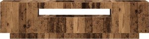 vidaXL Szafka pod TV z oświetleniem LED, stare drewno, 160x35x40 cm 7