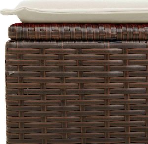 vidaXL 9-cz. zestaw mebli ogrodowych z poduszkami, brązowy, polirattan 11