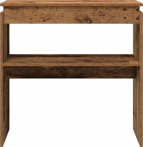 vidaXL vidaXL Stolik konsolowy, stare drewno, wysoki połysk, 80x30x80 cm 4
