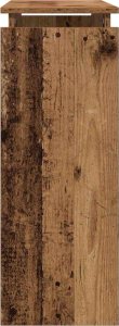 vidaXL vidaXL Stolik konsolowy, stare drewno, wysoki połysk, 80x30x80 cm 5