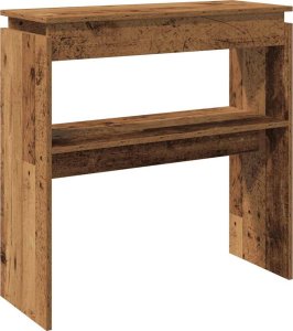 vidaXL vidaXL Stolik konsolowy, stare drewno, wysoki połysk, 80x30x80 cm 6