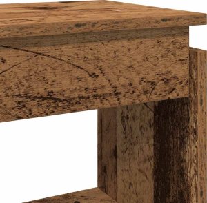 vidaXL vidaXL Stolik konsolowy, stare drewno, wysoki połysk, 80x30x80 cm 7