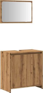 vidaXL vidaXL 2-częściowy zestaw mebli łazienkowych, dąb artisan 2