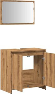 vidaXL vidaXL 2-częściowy zestaw mebli łazienkowych, dąb artisan 7