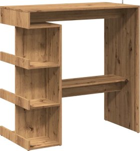 vidaXL vidaXL Stolik barowy z półkami, dąb artisan, 100x50x101,5 cm 2