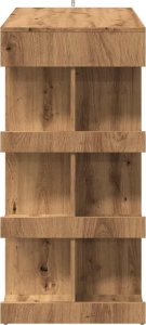vidaXL vidaXL Stolik barowy z półkami, dąb artisan, 100x50x101,5 cm 5