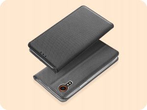 Hello Case ETUI Z KLAPKĄ DO Samsung Galaxy Xcover 7 CZARNE ZAMYKANE MAGNETYCZNE 2