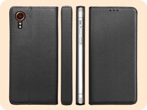 Hello Case ETUI Z KLAPKĄ DO Samsung Galaxy Xcover 7 CZARNE ZAMYKANE MAGNETYCZNE 6