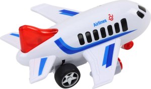LeanToys Samolot Pasażerski Światła Dźwięki Napęd Biały 3