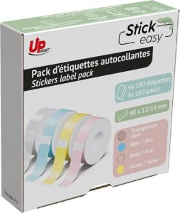 Inne UPrint etykiety 14mmx40mm, 180 etykiety, UP21 4x180 PASTEL 1
