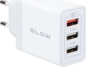Ładowarka Blow 76-027# Ładowarka sieciowa gniazdo usbx2 + usb qc 30w 1