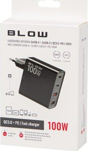 Ładowarka Blow 76-028# Ładowarka sieciowa gniazdo usbx2 + usb-cx2 qc+pd 100w 4