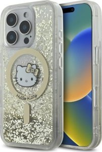 HelloKitty Hello Kitty HKHMP16LLGDIH iPhone 16 Pro   6.3" biały złoty/white gold hardcase Liquid Glitter Fever MagSafe 1