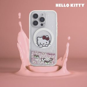HelloKitty Hello Kitty HKHMP16LLSWKH iPhone 16 Pro   6.3" biały/white hardcase Liquid Glitter Sweet Kitty Bows MagSafe 11
