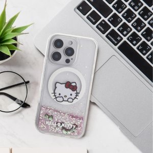 HelloKitty Hello Kitty HKHMP16LLSWKH iPhone 16 Pro   6.3" biały/white hardcase Liquid Glitter Sweet Kitty Bows MagSafe 12