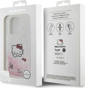 HelloKitty Hello Kitty HKHMP16LLSWKH iPhone 16 Pro   6.3" biały/white hardcase Liquid Glitter Sweet Kitty Bows MagSafe 8