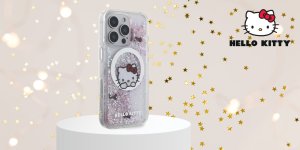 HelloKitty Hello Kitty HKHMP16LLSWKH iPhone 16 Pro   6.3" biały/white hardcase Liquid Glitter Sweet Kitty Bows MagSafe 9