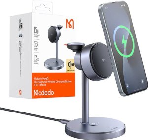 Ładowarka Mcdodo Ładowarka bezprzewodowa Mcdodo CH-2462 3w1 15W Qi2 + ładowarka sieciowa 33W 5