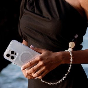 Uniq UNIQ Coehl Candy Gem Handstrap            uniwersalny sznurek do telefonu na rękę srebrny/silver sparkling 5