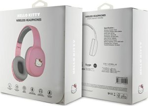 Słuchawki HelloKitty Hello Kitty słuchawki nauszne Bluetooth HKBHA1BKHLMP różowe/pink Metal Logo 4