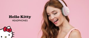 Słuchawki HelloKitty Hello Kitty słuchawki nauszne Bluetooth HKBHA1BKHLMP różowe/pink Metal Logo 5