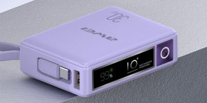 Awei AWEI PowerBank z wbudowanym kablem P87K 10000mAh czarny/black 30W 9