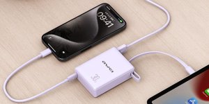 Awei AWEI PowerBank z wbudowanym kablem P87K 10000mAh czarny/black 30W 10