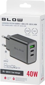 Ładowarka Blow 76-025# Ładowarka sieciowa gniazdo usb + usb-cx2 qc+pd 40w 4