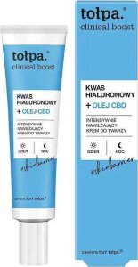 Tołpa Clinical Boost - Kwas hialuronowy + Olej CBD - Intensywnie nawilżający krem do twarzy 40ml 1