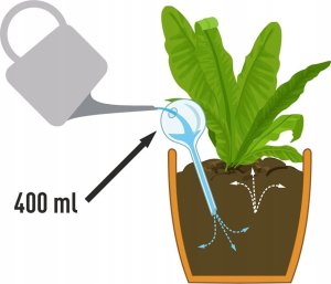 Browin Zestaw 4 kul nawadniających do kwiatów z korkiem 400ml 7