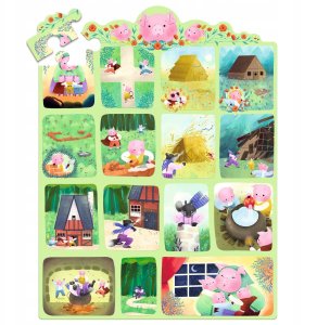 Djeco Dėlionė - Istorija - Trys paršiukai (35 vnt.) 2