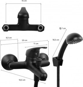 Bateria umywalkowa YokaHome Czarny zestaw bateria umywalkowa wannowa słuchawka - Yoka 6