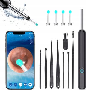 SMART OTOSKOP KAMERA CZYSZCZENIE USZU WOSK WIFI HD APLIKACJA 1