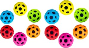 LeanToys Piłeczka Świecąca Do Odbijania Ugniatania z Wgłębieniami 6cm 2