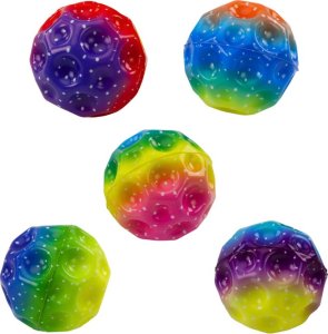 LeanToys Piłeczka Świecąca Do Odbijania Ugniatania z Wgłębieniami Kolorowa 7cm 2