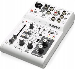 Mikrofon Yamaha Yamaha AG03 MK2 biały - 3-kanałowy mikser do streamingu na żywo z interfejsem audio USB 1