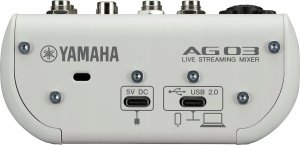 Mikrofon Yamaha Yamaha AG03 MK2 biały - 3-kanałowy mikser do streamingu na żywo z interfejsem audio USB 5
