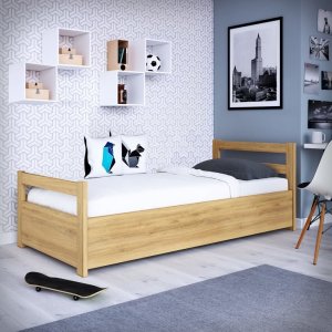 Stolarnia Łóżko Slim P 90x200 cm, Pojemnik, Stelaż Double BV w zestawie: Tak 1
