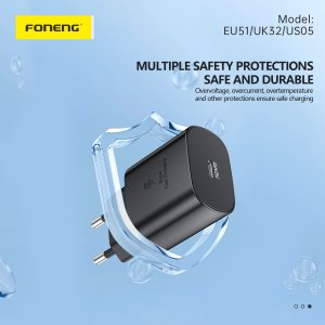 Ładowarka Foneng Ładowarka sieciowa Foneng EU51 USB-C 25W (czarna) 5
