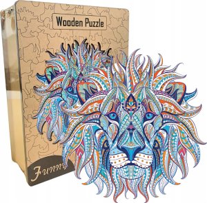 Funny Drewniane Puzzle Edukacyjne A3 Antyczny Lew Dzieci Dorośli 240El Duże 1