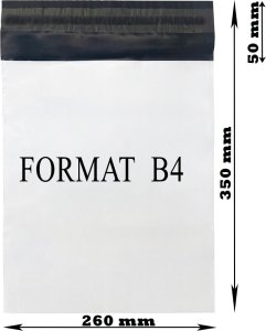 Pako Foliopaki Kurierskie Białe B4 260x350mm - 1000 szt. 2