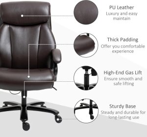 Krzesło biurowe Pako Fotel Biurowy Obciążenie do 180 kg Brązowy PAKO 921-503BN 5