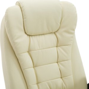 Krzesło biurowe Pako Fotel biurowy skóra eko z masażem biały 11