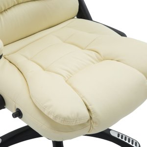 Krzesło biurowe Pako Fotel biurowy skóra eko z masażem biały 12