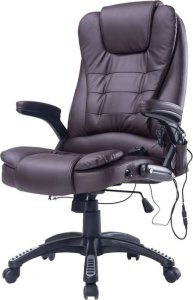 Krzesło biurowe Pako Fotel biurowy z masażem brązowy 5