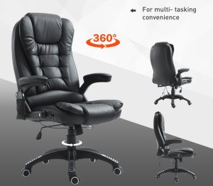 Krzesło biurowe Pako Fotel biurowy z masażem czarny 15