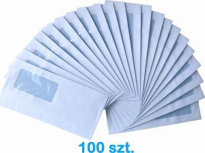 Pako Koperta DL biała SK samoklejąca 110x220 mm - okienko 90x45 mm - 100 szt. 1