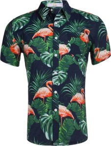 Island Vibes Koszula Hawajska Męska Na Lato Wakacje Przewiewna Bawełna Island Vibes R.xl 1